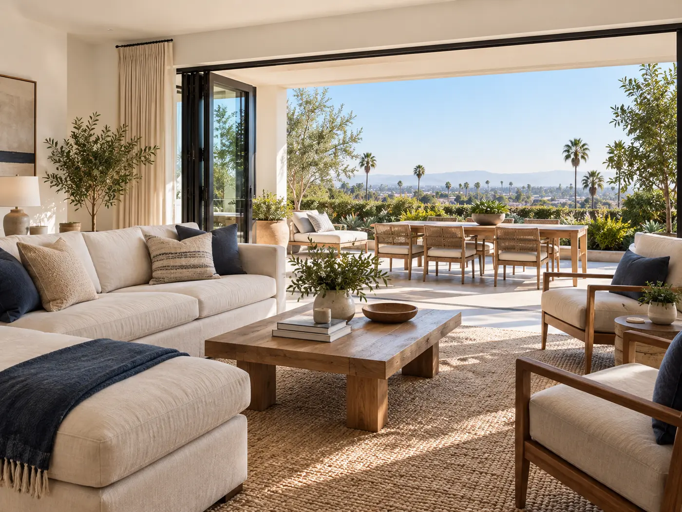 Bright, carefully prepared short-term rental living room